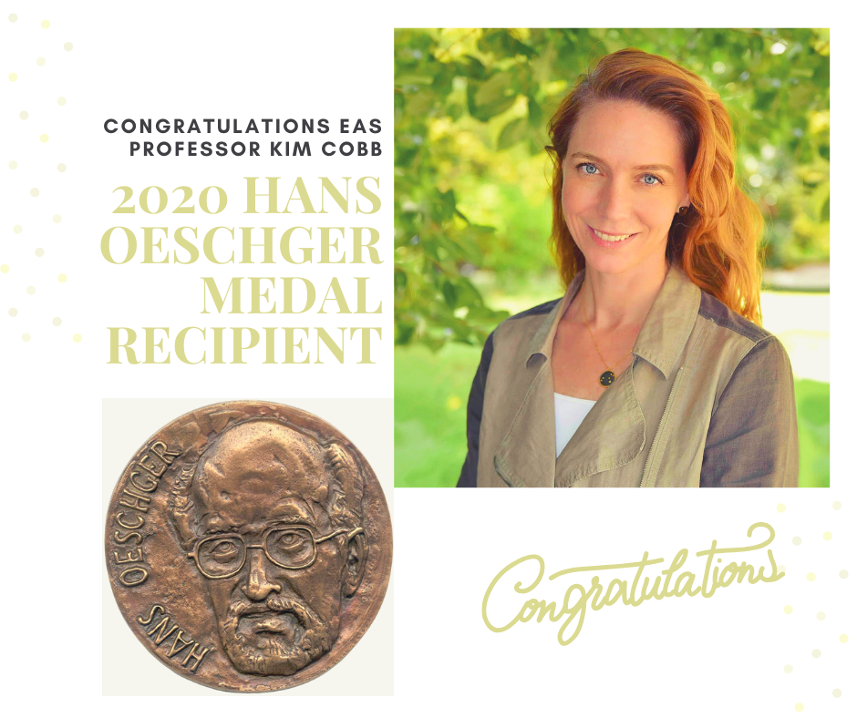 Kim Cobb honored with 2020 Hans Oeschger Medal