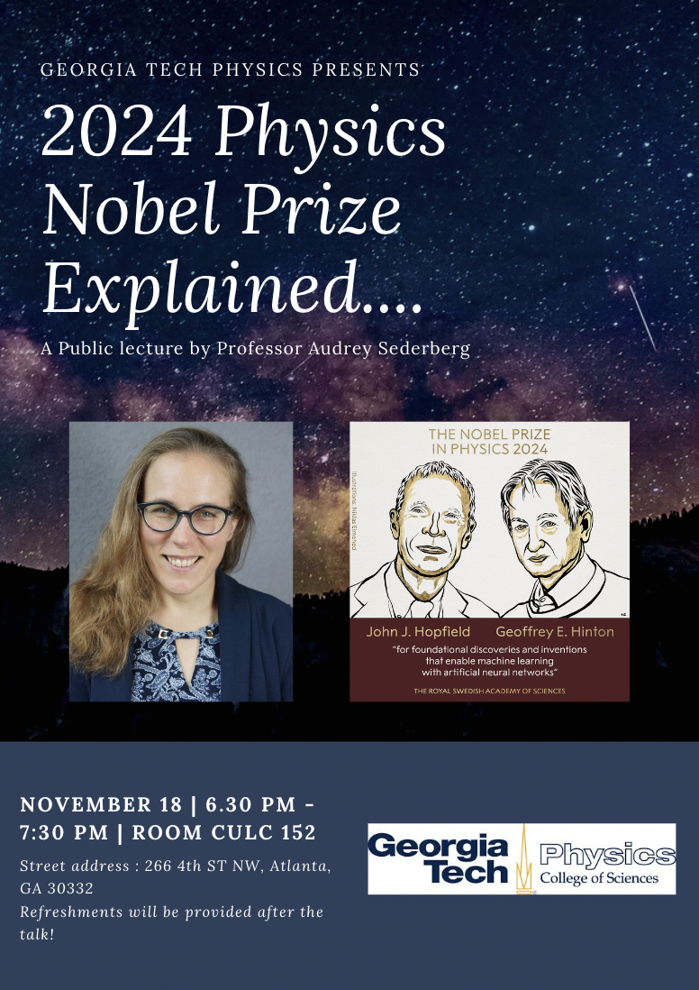 2024 Physics Nobel Prize Explained - event flyer