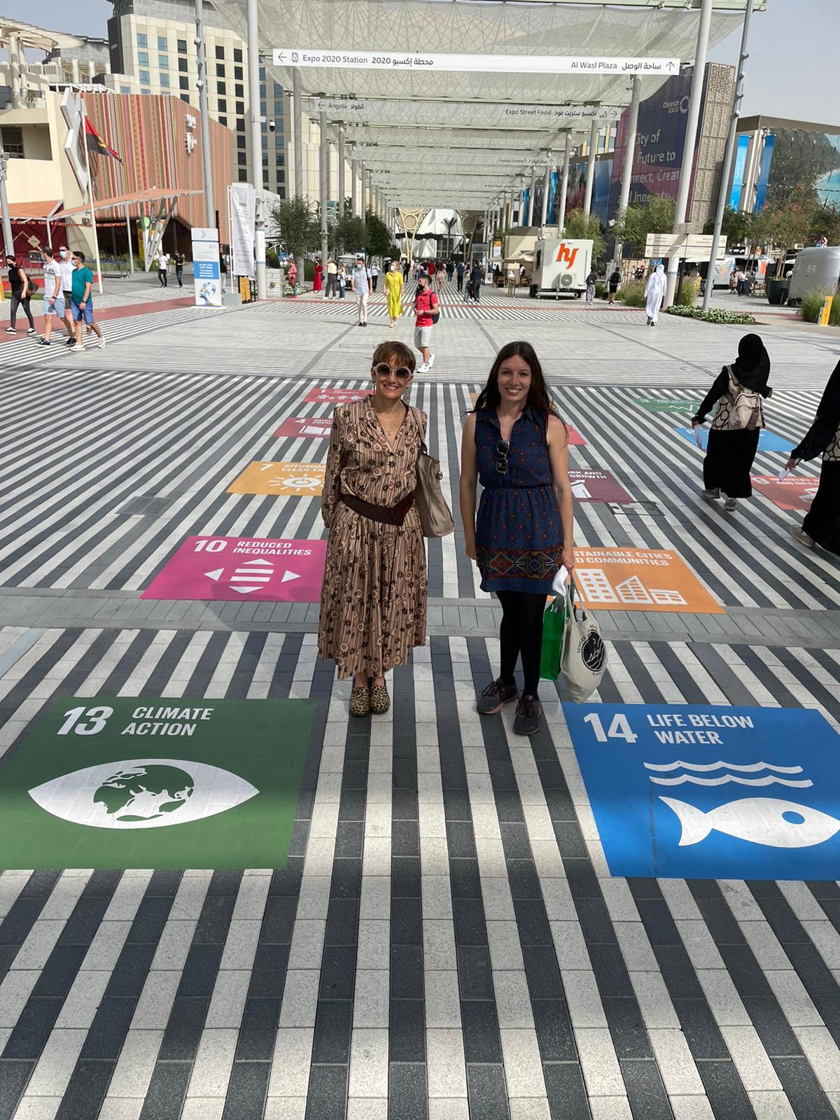 Annalisa Bracco (left) and Élise Beaudin at the World Expo in Dubai. (Photo: Annalisa Bracco)