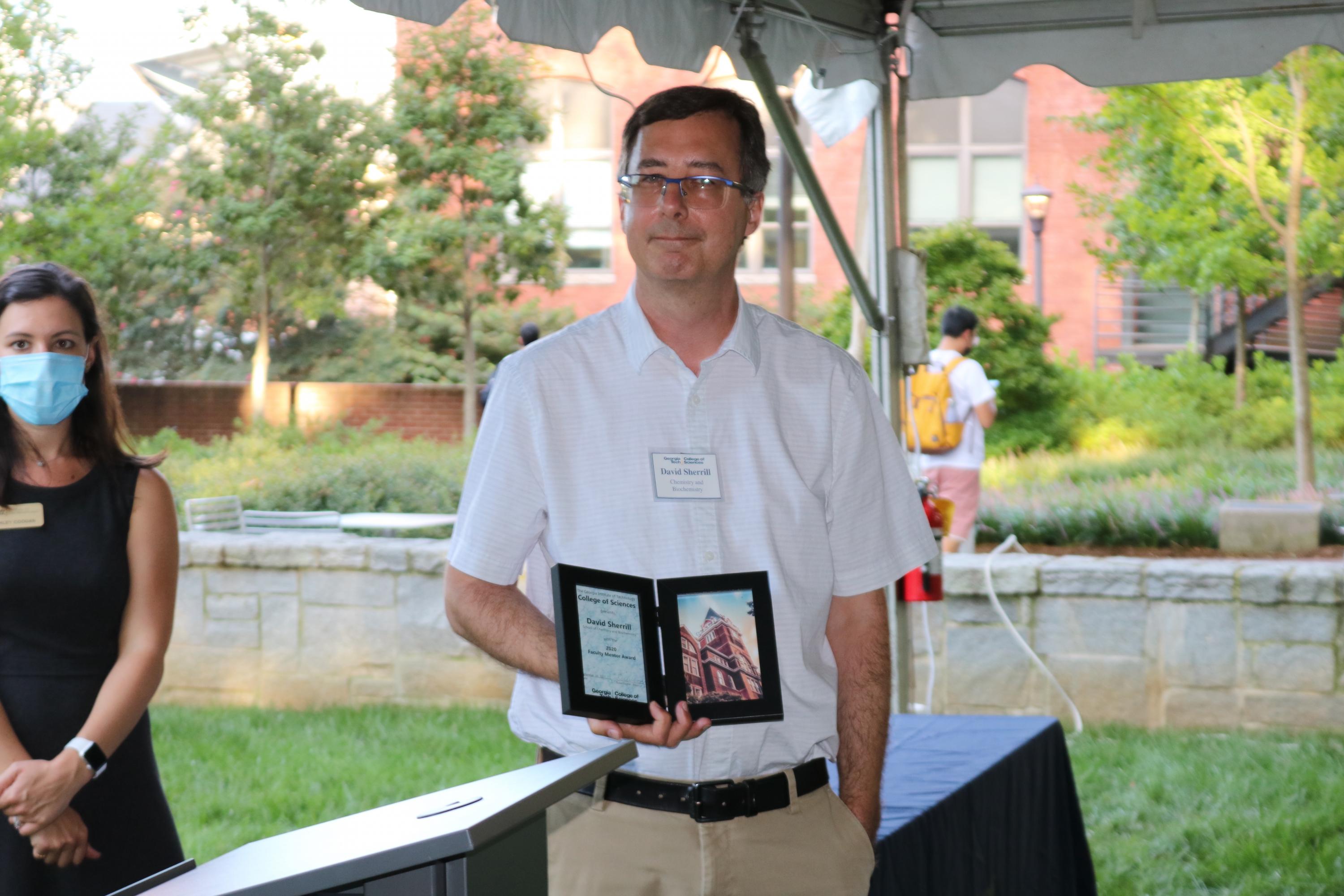 School of Chemistry and Biochemistry's David Sherrill, winner of the Faculty Mentor Award (Photo Renay San Miguel)