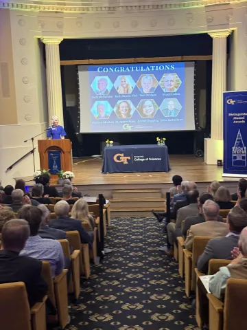 Dean Susan Lozier closed the event by thanking all in attendance for helping to "build a tradition that will continue to highlight the incredible reach of our College of Sciences alumni."