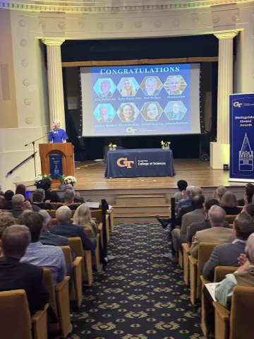 Dean Susan Lozier closed the event by thanking all in attendance for helping to "build a tradition that will continue to highlight the incredible reach of our College of Sciences alumni."
