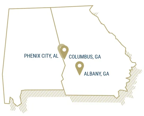 Map of GA ALA Map of GA ALA