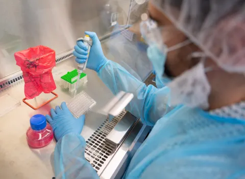 Researcher in Lab