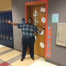 Rena Ingram ready for her students at Marietta High School (Photo courtesy of Rena Ingram) Rena Ingram ready for her students at Marietta High School (Photo courtesy of Rena Ingram)