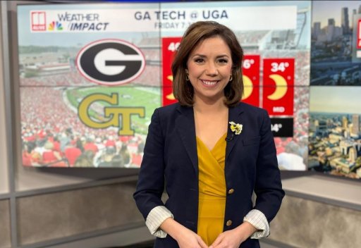 EAS grad Melissa Nord translates complex weather data into clear, compelling forecasts for 11Alive viewers across Georgia