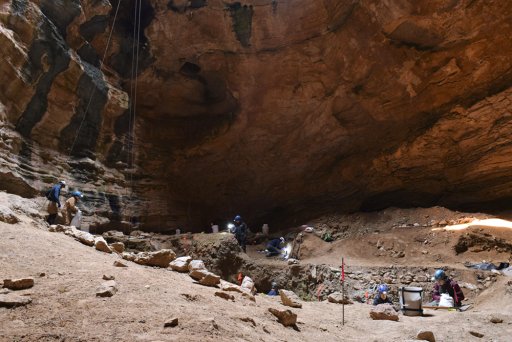 This past summer, Jenny McGuire (right) and her Spatial Ecology & Paleontology Lab joined functional paleoecologist Julie Meachen of Des Moines University (second from left) and colleagues in studying Natural Trap Cave fossils. (Photo: Jess Hunt-Ralston)